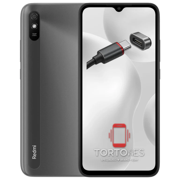 Redmi 9AT z ilustracją złącza ładowania - naprawa złącza ładowania