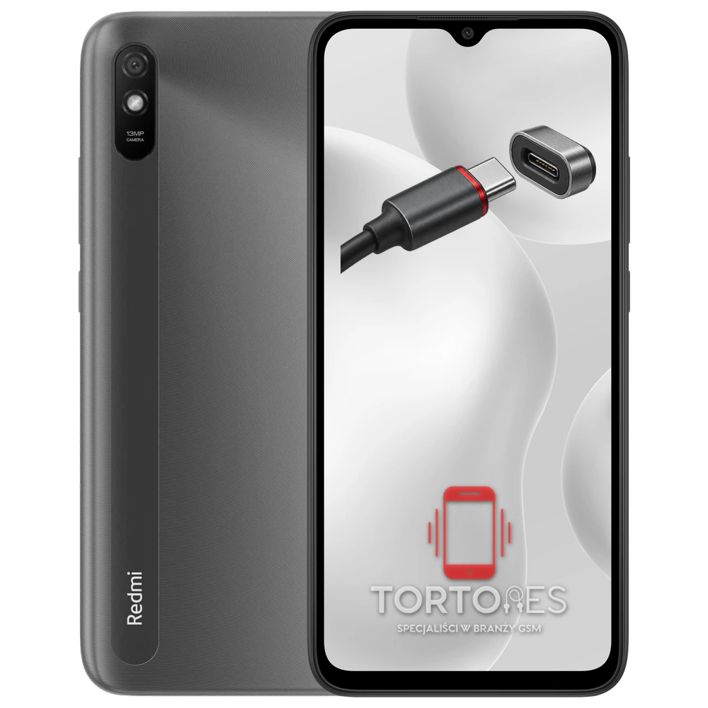 Redmi 9AT z ilustracją złącza ładowania - naprawa złącza ładowania
