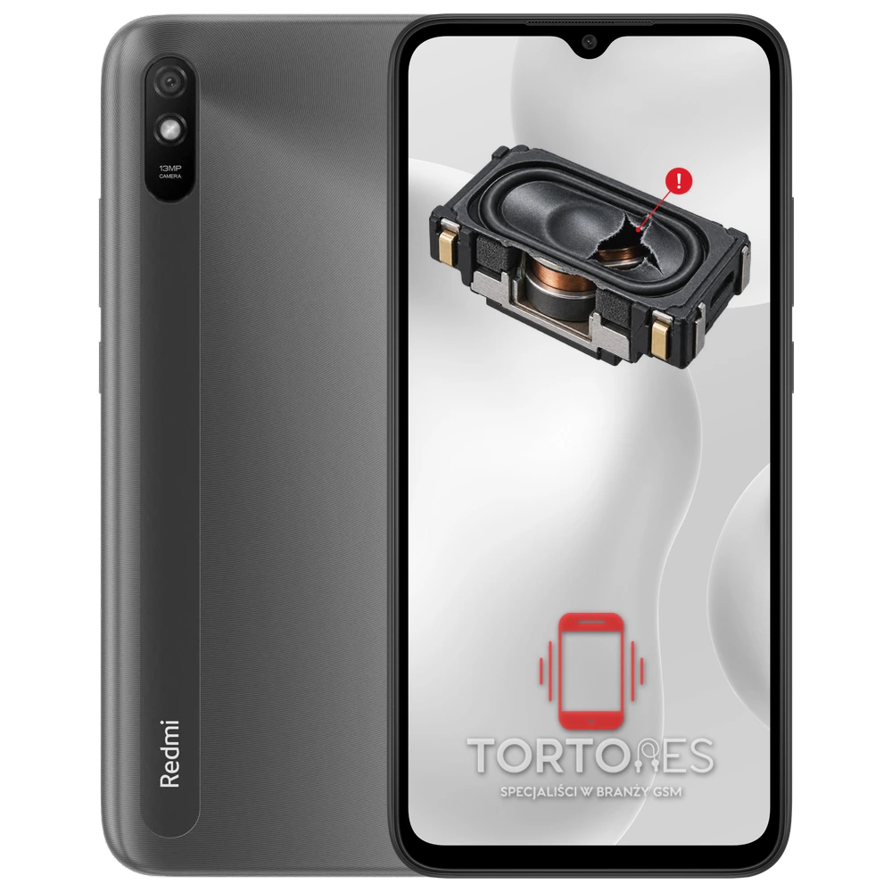 Redmi 9AT z symbolem głośnika multimedialnego - wymiana głośnika multimedialnego