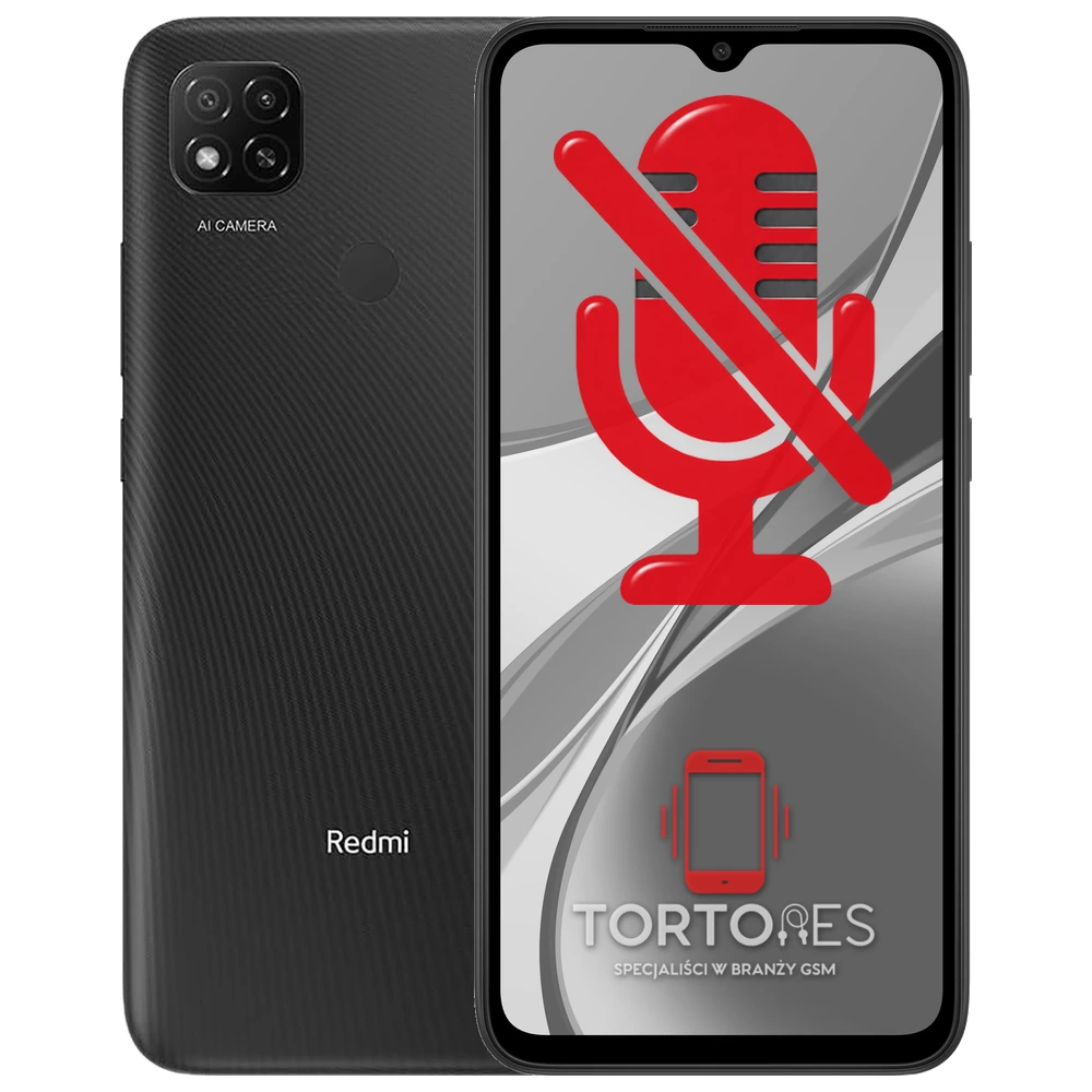 Redmi 9C NFC z symbolem mikrofonu - naprawa mikrofonu