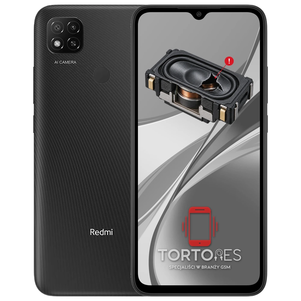 Redmi 9C NFC z symbolem głośnika multimedialnego - wymiana głośnika multimedialnego