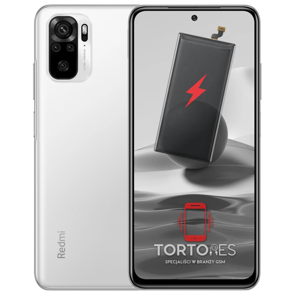 Redmi Note 10 z ilustracją baterii - wymiana baterii