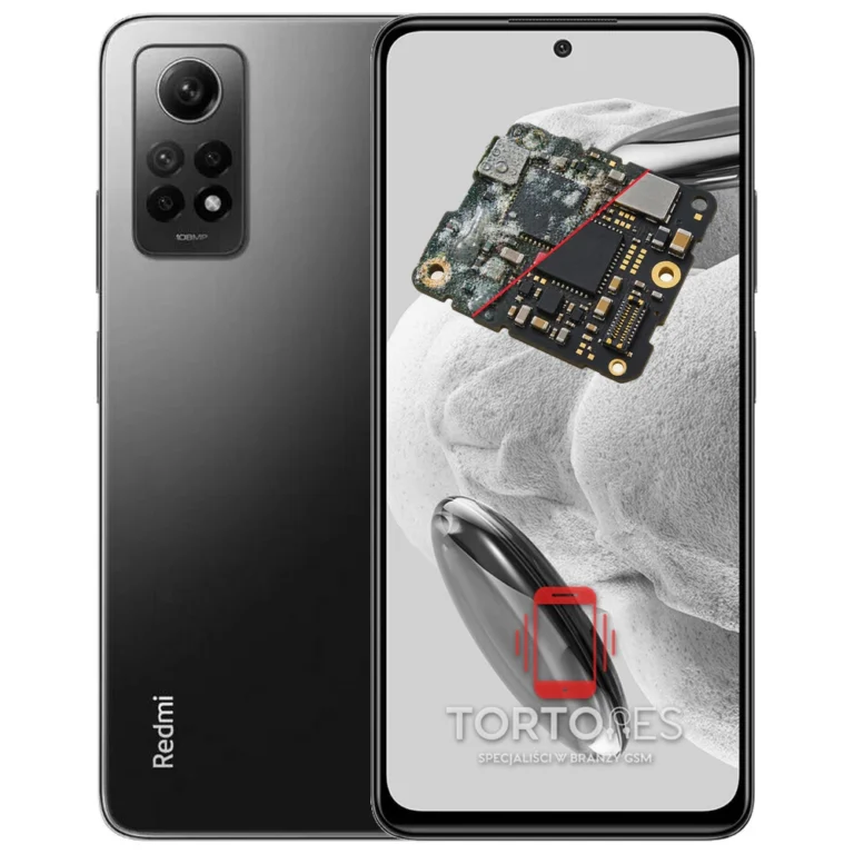 Redmi Note 12 Pro z ilustracją zalania - czyszczenie po zalaniu