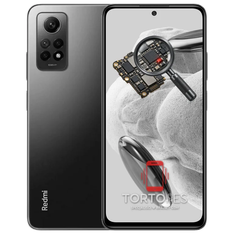 Redmi Note 12 Pro z symbolem diagnostyki - diagnoza telefonu