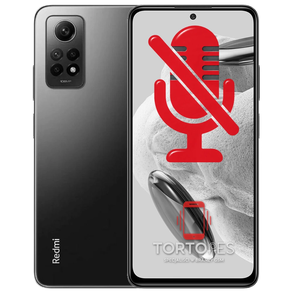 Redmi Note 12 Pro z symbolem mikrofonu - naprawa mikrofonu
