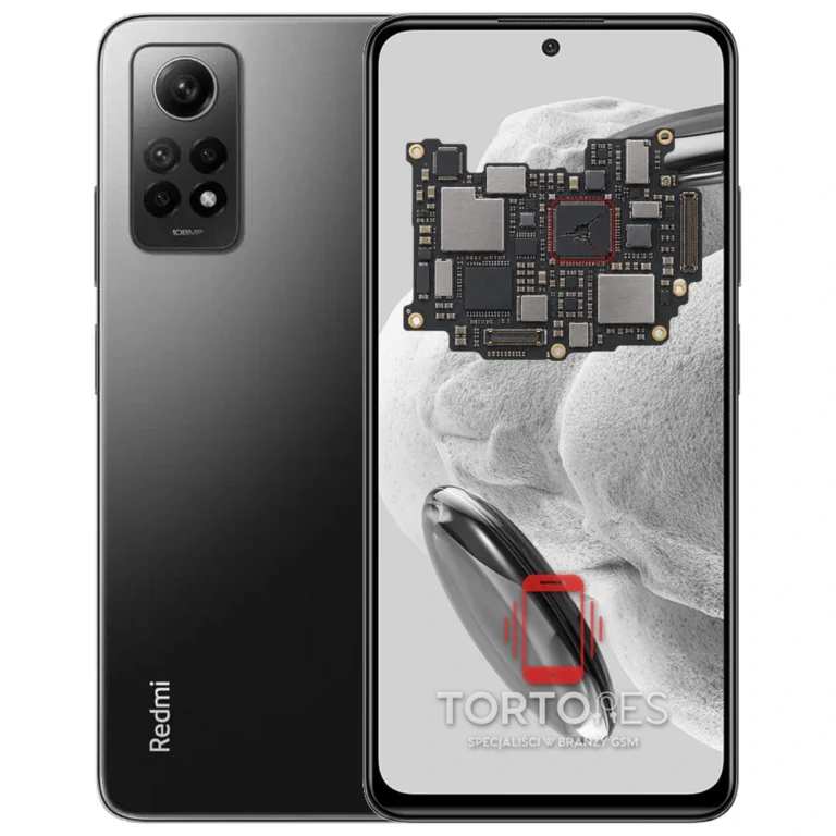 Redmi Note 12 Pro z ilustracją płyty głównej - naprawa płyty głównej