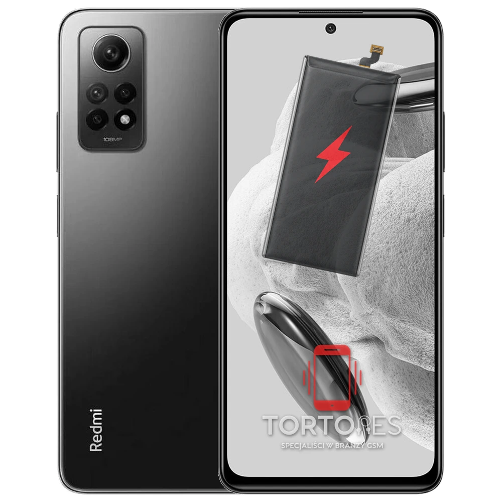 Redmi Note 12 Pro z ilustracją baterii - wymiana baterii