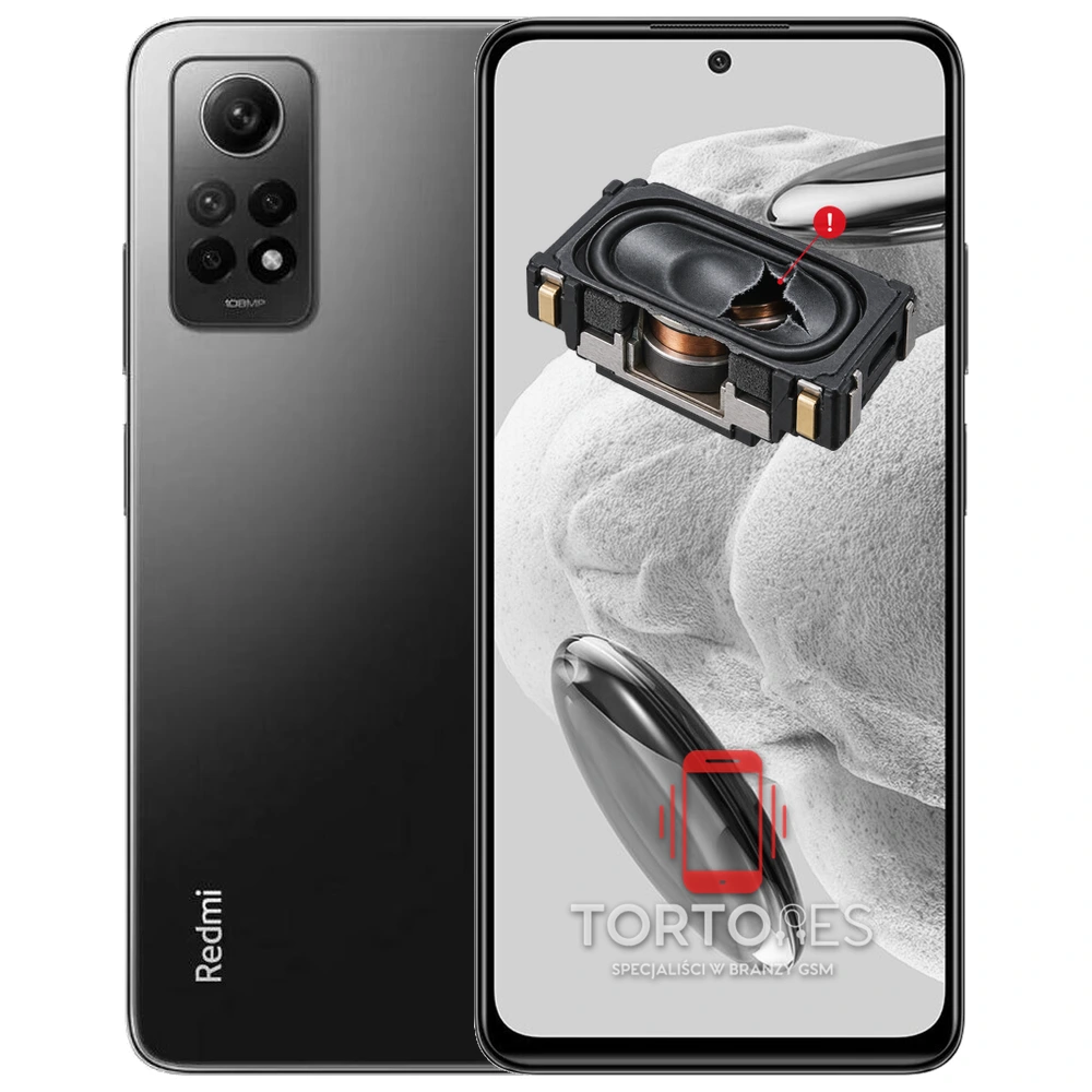 Redmi Note 12 Pro z symbolem głośnika multimedialnego - wymiana głośnika multimedialnego