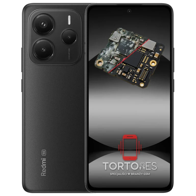 Redmi Note 14 5G z ilustracją zalania - czyszczenie po zalaniu