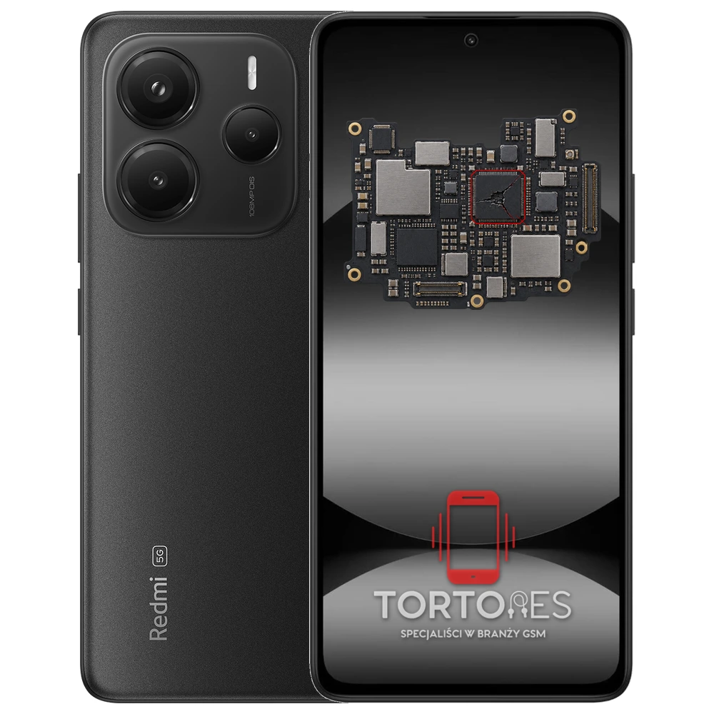 Redmi Note 14 5G z ilustracją płyty głównej - naprawa płyty głównej