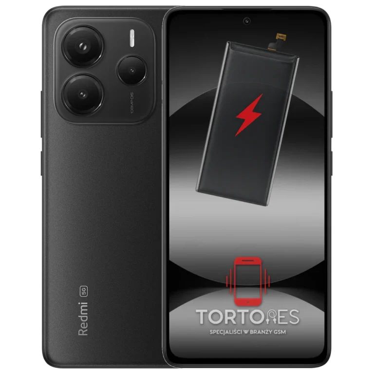 Redmi Note 14 5G z ilustracją baterii - wymiana baterii