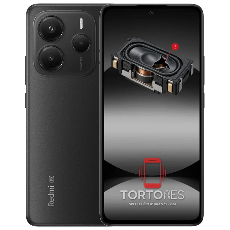 Redmi Note 14 5G z symbolem głośnika multimedialnego - wymiana głośnika multimedialnego