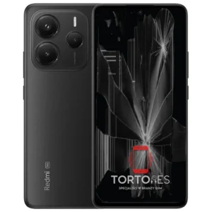 Redmi Note 14 5G z ilustracją pękniętego wyświetlacza - wymiana zbitego wyświetlacza