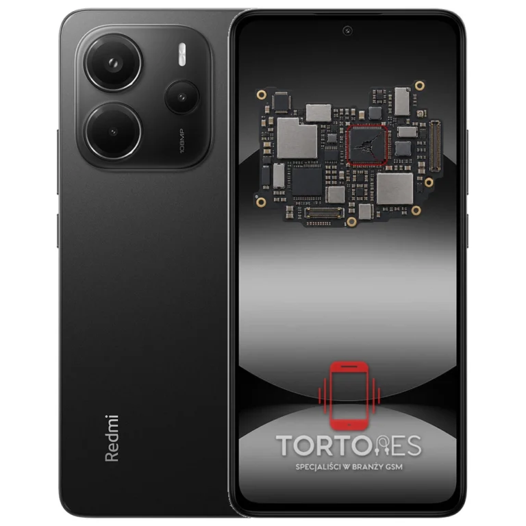 Redmi Note 14 z ilustracją płyty głównej - naprawa płyty głównej