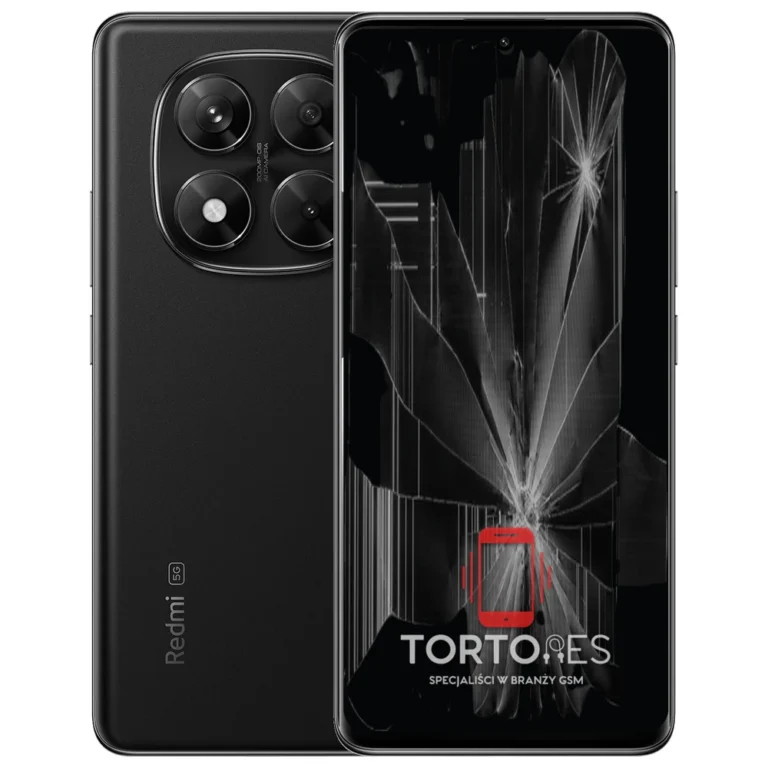 Redmi Note 14 Pro 5G z ilustracją pękniętego wyświetlacza - wymiana zbitego wyświetlacza
