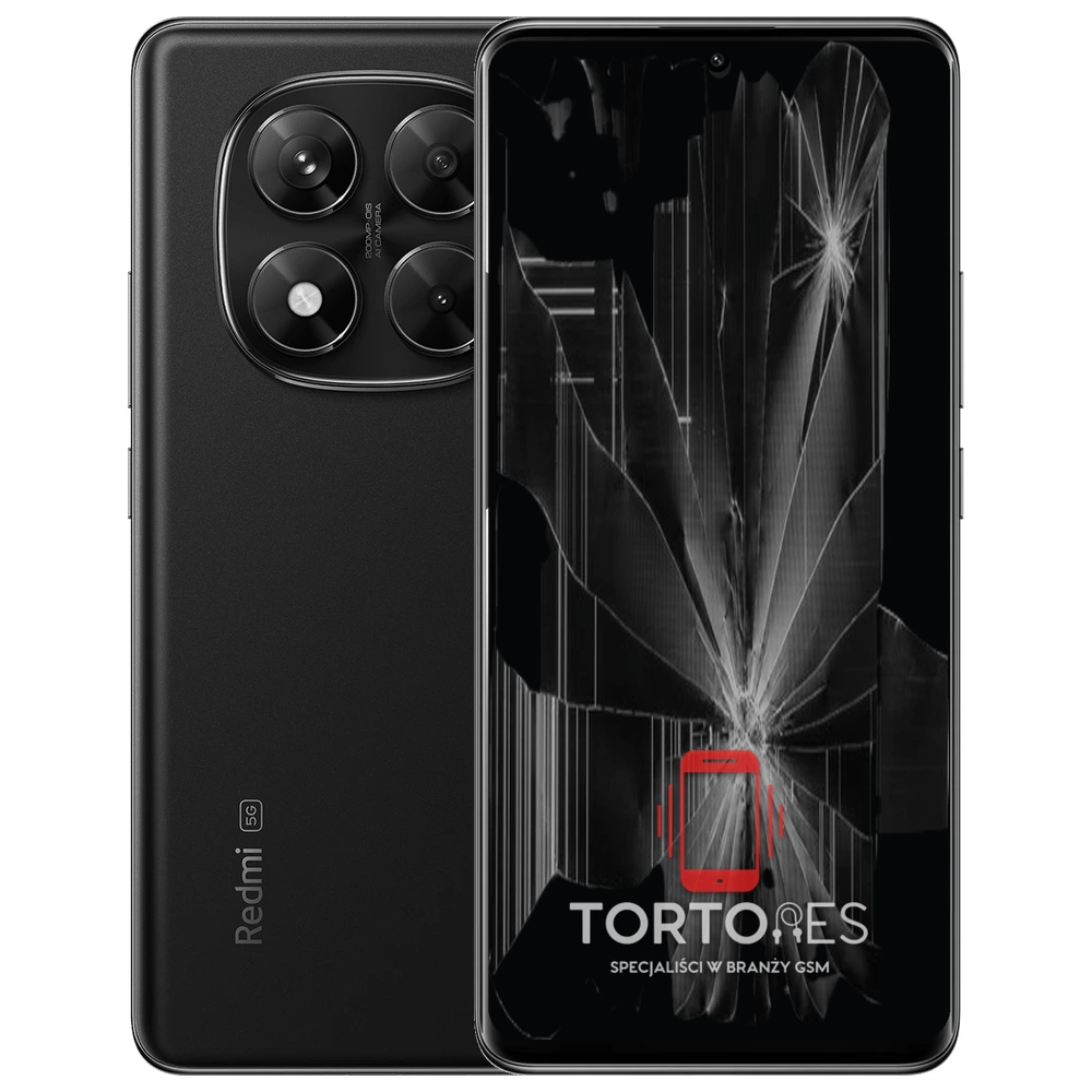 Redmi Note 14 Pro 5G z ilustracją pękniętego wyświetlacza - wymiana zbitego wyświetlacza