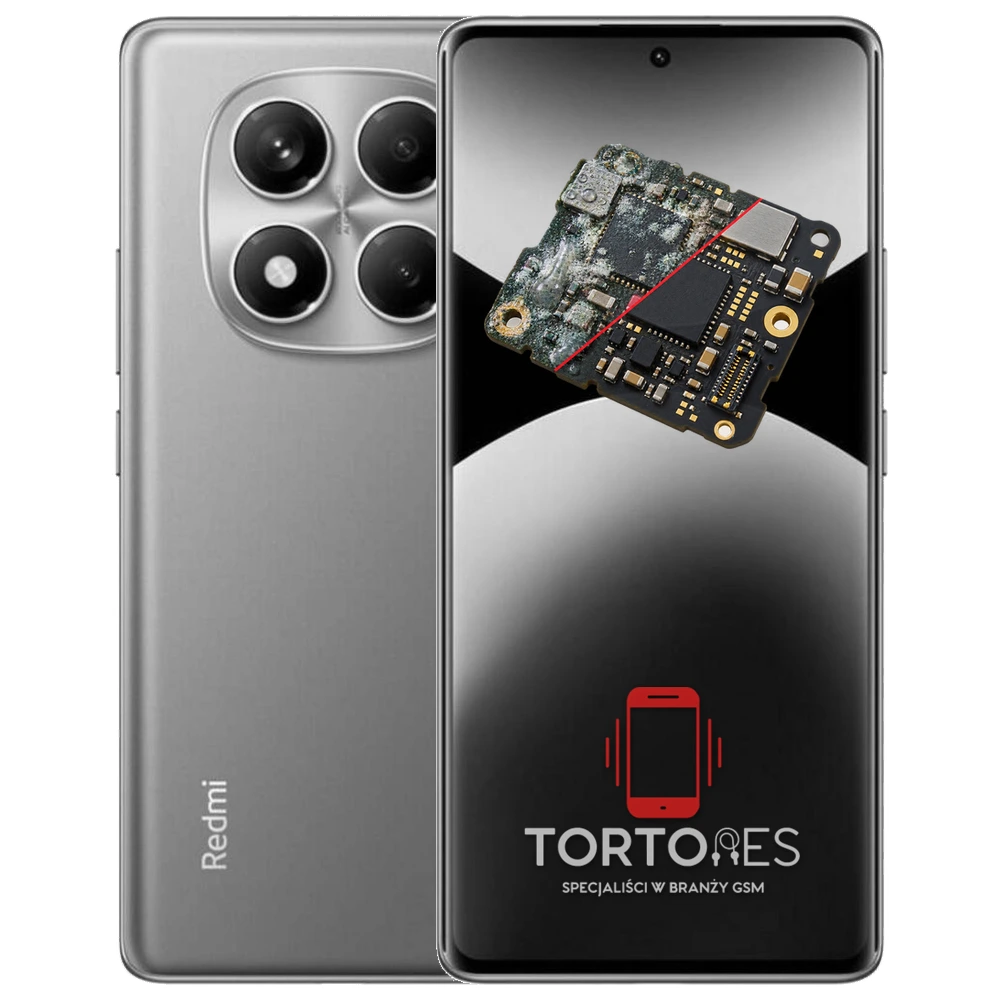 Redmi Note 14 Pro z ilustracją zalania - czyszczenie po zalaniu