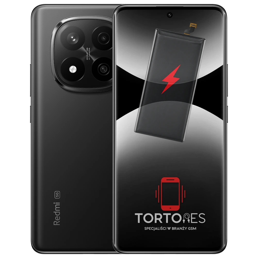 Redmi Note 14 Pro+ 5G z ilustracją baterii - wymiana baterii