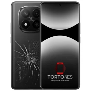 Redmi Note 14 Pro+ 5G z ilustracją pękniętej tylnej klapki - wymiana zbitej klapki
