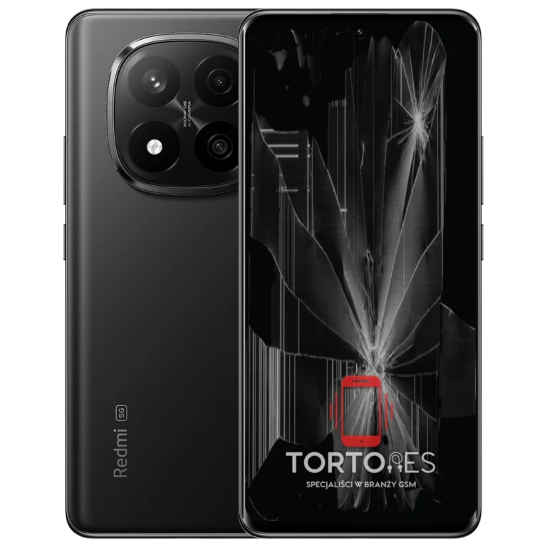 Redmi Note 14 Pro+ 5G z ilustracją pękniętego wyświetlacza - wymiana zbitego wyświetlacza