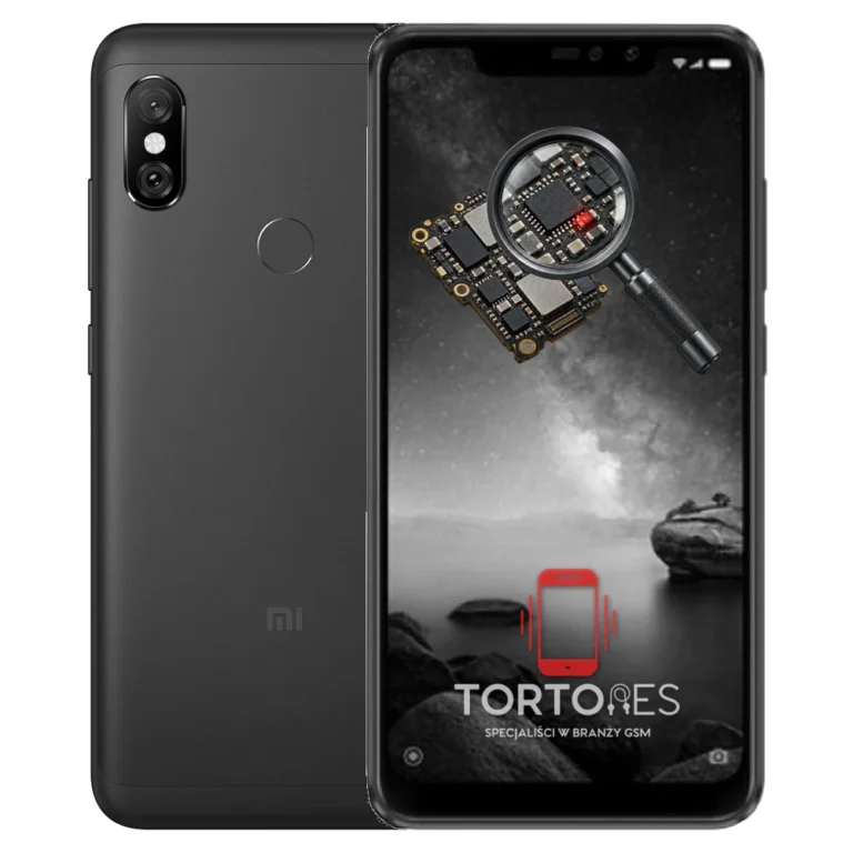 Redmi Note 6 Pro z symbolem diagnostyki - diagnoza telefonu