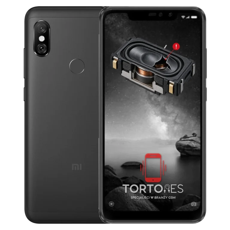 Redmi Note 6 Pro z symbolem głośnika multimedialnego - wymiana głośnika multimedialnego