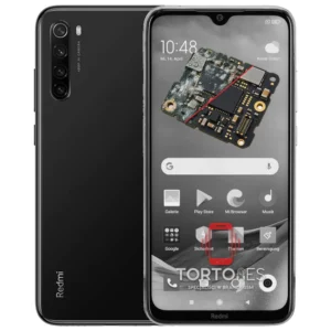 Redmi Note 8 2021 z ilustracją zalania - czyszczenie po zalaniu