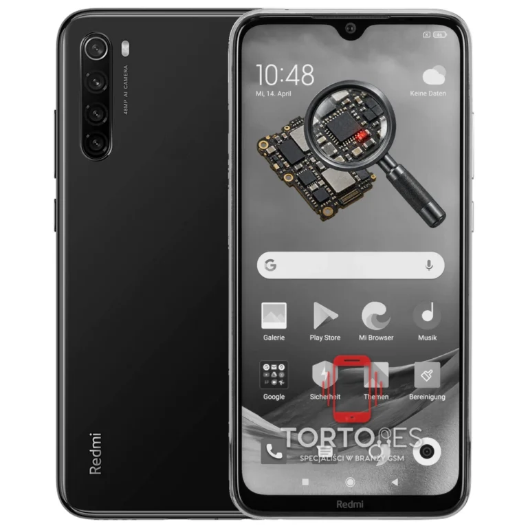 Redmi Note 8 2021 z symbolem diagnostyki - diagnoza telefonu