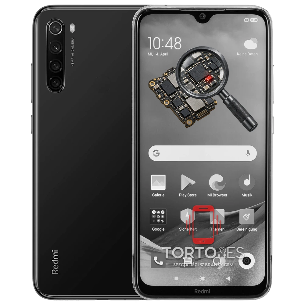 Redmi Note 8 2021 z symbolem diagnostyki - diagnoza telefonu