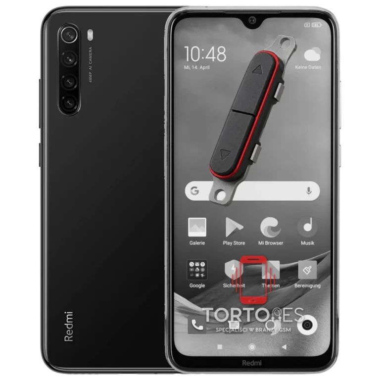 Redmi Note 8 2021 z symbolem przycisków - naprawa przycisków włączania i głośności