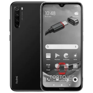 Redmi Note 8 2021 z ilustracją złącza ładowania - naprawa złącza ładowania